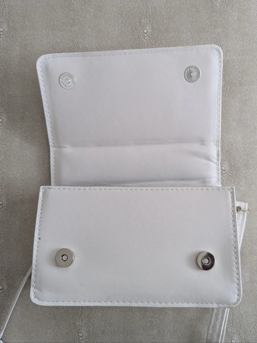 White Quilted Mini Crossbody Shoulder Bag Adjustable Summer Modern Faux Leather